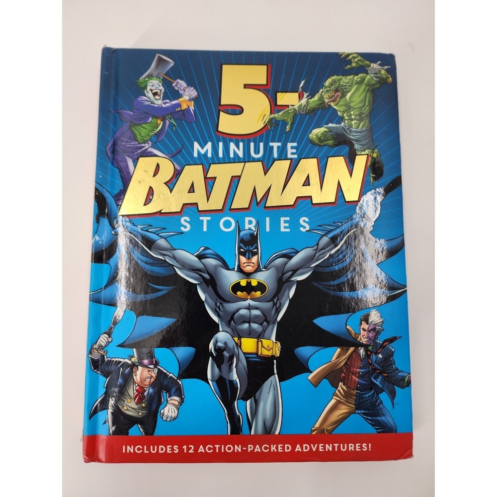 5-Minute Batman Stories Hardcover DC Comics 12 Action-Packed Adventures Book